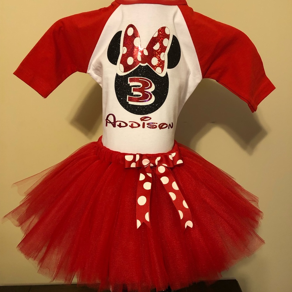 Tutu skirt and shirt birthday set